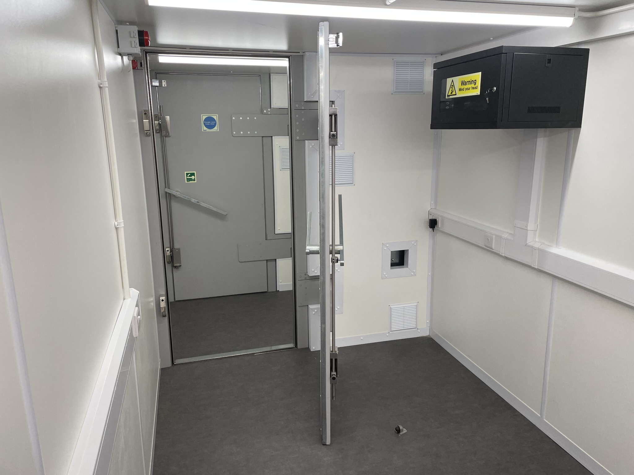 Shielded Vestibule and fibre datarack